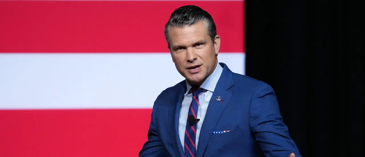 U.S. Secretary of War Pete Hegseth speaks to senior military leaders at Marine Corps Base Quantico on September 30, 2025 in Quantico, Virginia. In an unprecedented gathering, almost 800 generals, admirals and their senior enlisted leaders have been ordered into one location from around the world on short notice. (Photo by Andrew Harnik/Getty Images)