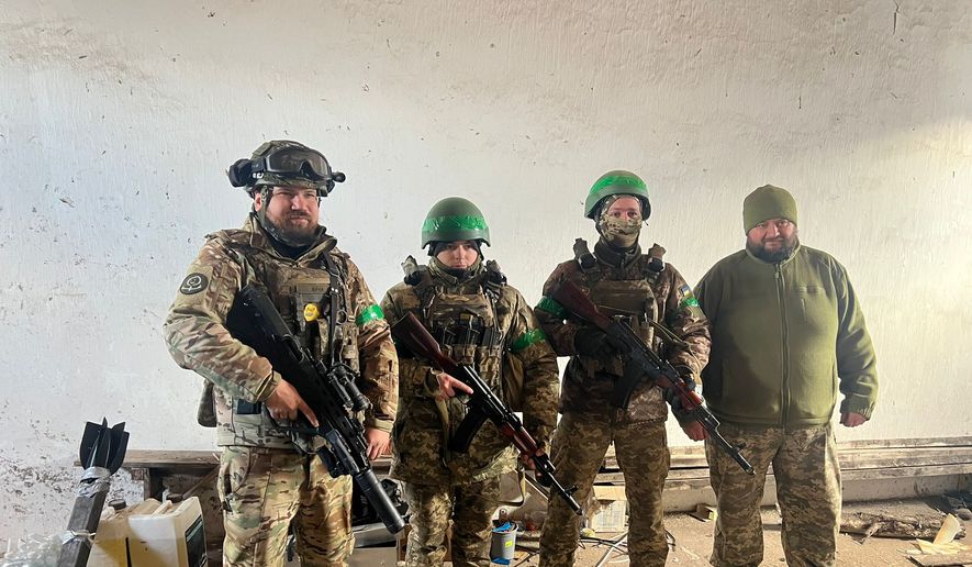 The 423rd Unmanned Systems Battalion has earned a reputation as one of Ukraine’s top drone units. (Guillaume Ptak/The Washington Times)