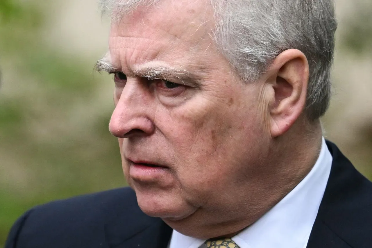 Britain's Prince Andrew, Duke of York reacts as he leaves St. George's Chapel, in Windsor Castle, after attending the Easter Mattins Service, on March 31, 2024. (Photo by JUSTIN TALLIS / AFP) (Photo by JUSTIN TALLIS/AFP via Getty Images)