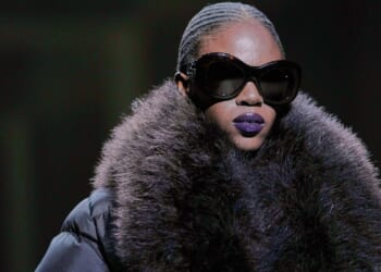 Kate Moss closes Demna's 1st Gucci show in a plunging gown and branded thong