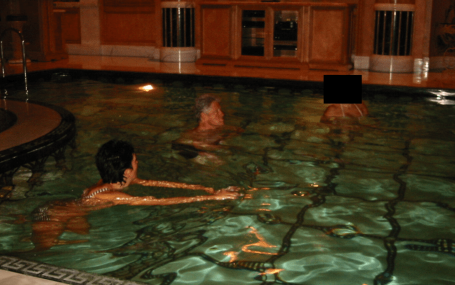 Ghislaine Maxwell with Bill Clinton and an unidentified woman