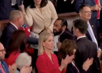 Democrat Rep Booted From Trump’s 2025 Speech Returns To Harass Congress With Sign