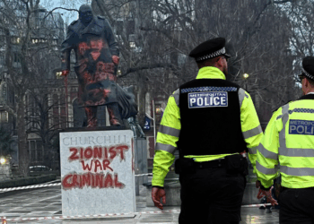 Man Arrested After Churchill Statue Defaced