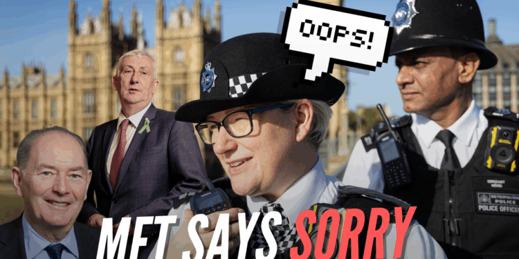 Met Police Apologises to Lord Speaker After Mistakenly Naming Him as Mandelson Arrest Tipster – Guido Fawkes