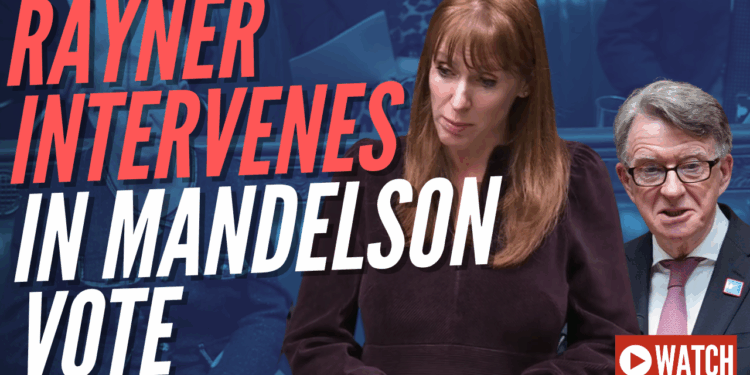Rayner Attacks Starmer's Mandelson Vote Amendment as Government Loses Support – Guido Fawkes