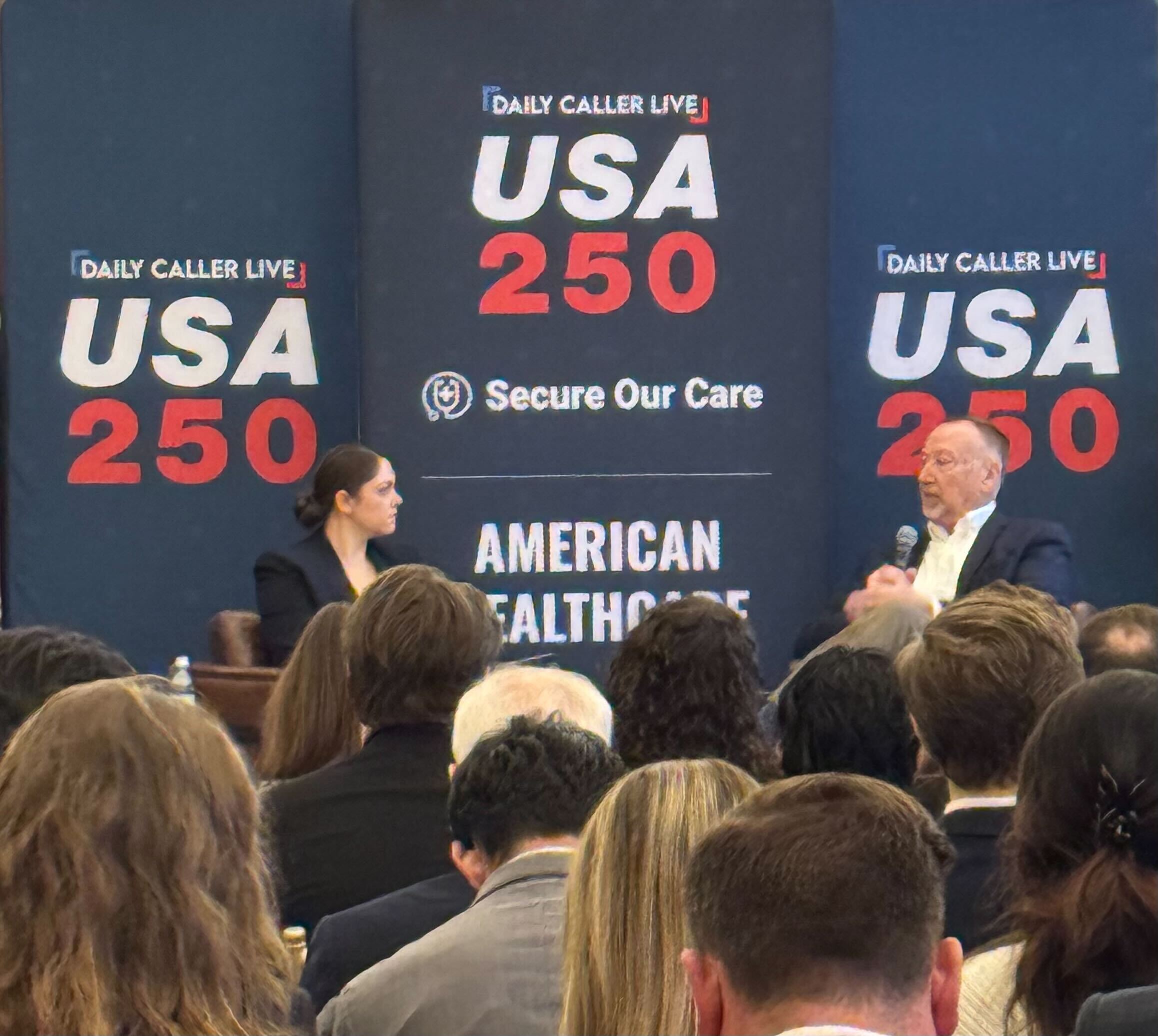 A panel discussion at the USA 250 healthcare forum, which was hosted by the Daily Caller (The American Spectator)