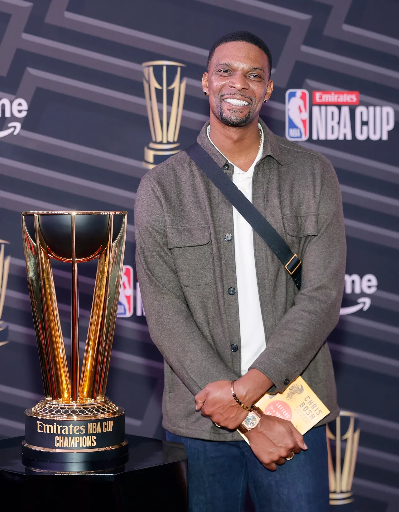 LAS VEGAS, NEVADA - DECEMBER 16: Chris Bosh poses before the championship game of the Emirates NBA Cup between the San Antonio Spurs and the New York Knicks at T-Mobile Arena on December 16, 2025 in Las Vegas, Nevada. NOTE TO USER: User expressly acknowledges and agrees that, by downloading and or using this photograph, User is consenting to the terms and conditions of the Getty Images License Agreement. (Photo by Steve Marcus/Getty Images)
