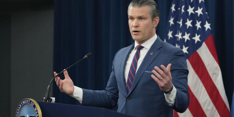 Pete Hegseth says a torpedo from a U.S. submarine sank an Iranian warship
