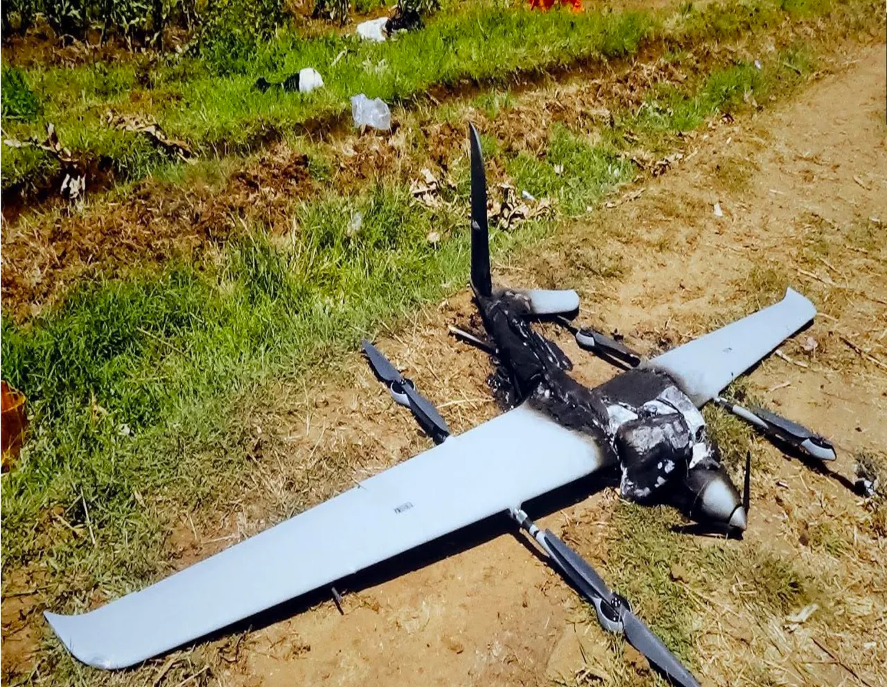 The photo shows an Iranian drone used by terrorists in Somalia, suggesting they are capable of carrying out threats against high-value targets. (Photo shared in a document by Dr. Abdillahi Hashi Abib)