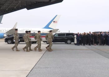 Donald Trump Stands With Grieving Families During Dignified Transfer of Soldiers Killed in Iran Conflict [WATCH]