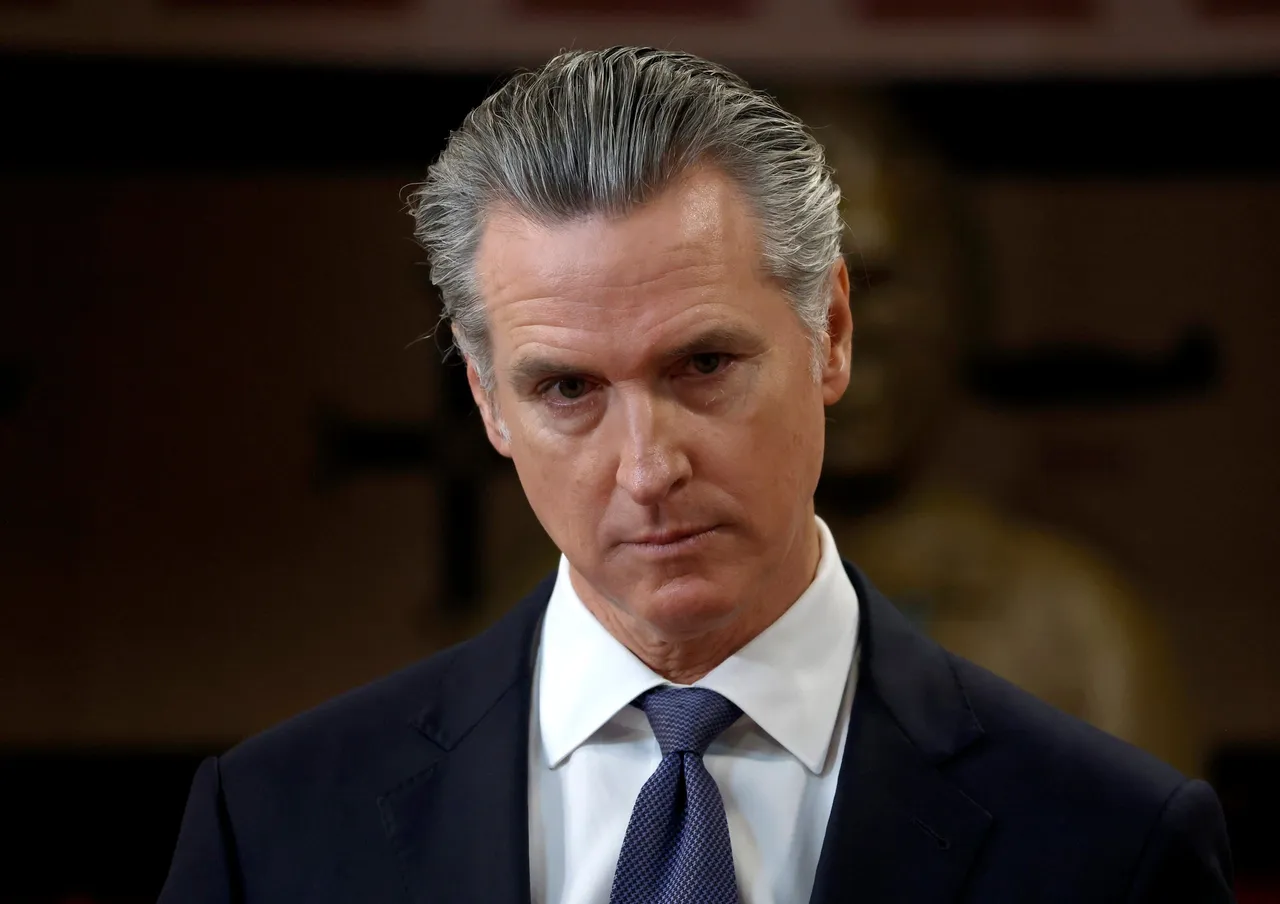 JANUARY 16: California Gov. Gavin Newsom looks on during a press conference. (Photo by Justin Sullivan/Getty Images)