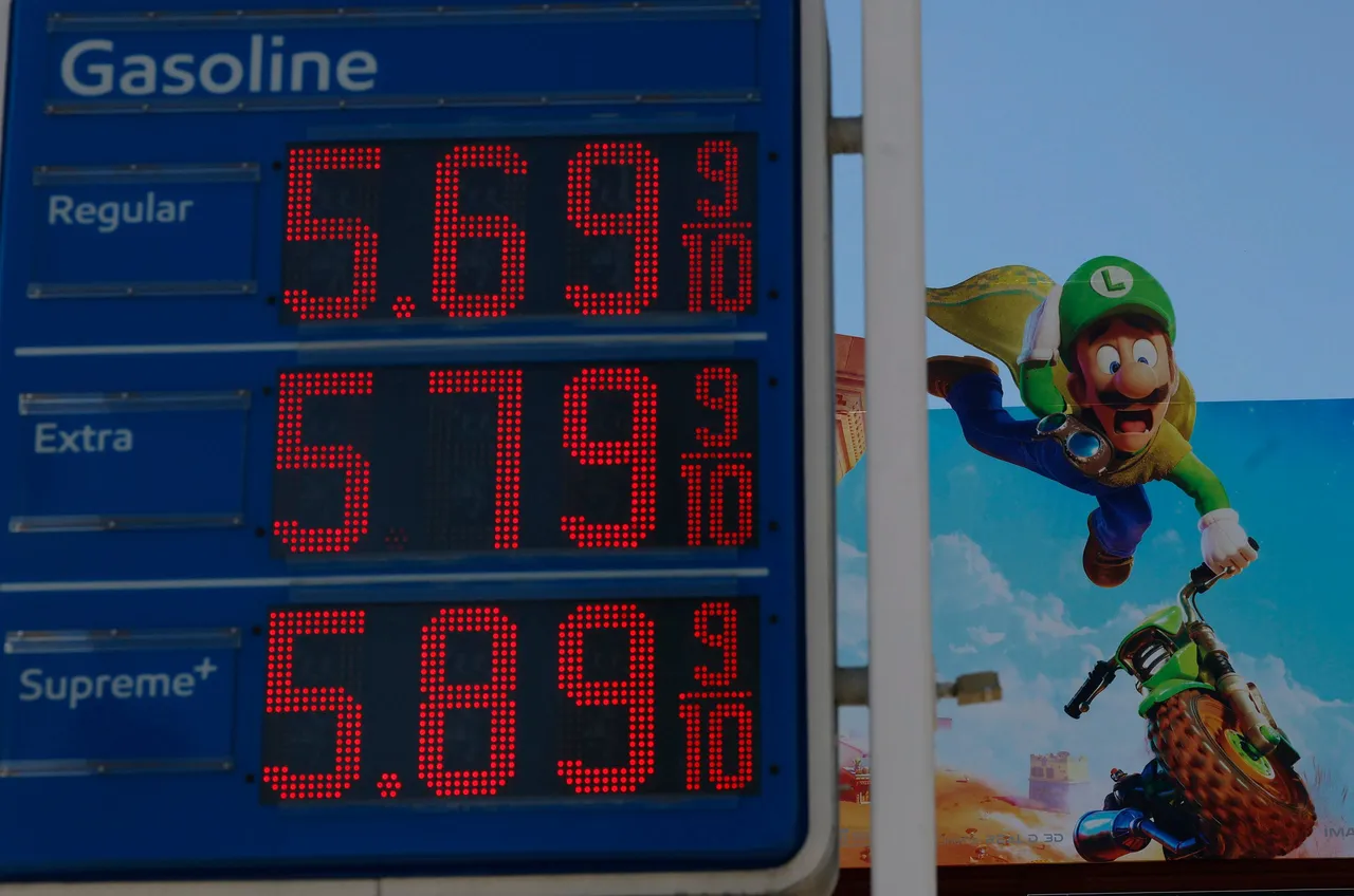 LOS ANGELES, CALIFORNIA - MARCH 11: Gas prices over $5 a gallon are displayed at a Mobil station on March 11, 2026 in Los Angeles, California. (Photo by Justin Sullivan/Getty Images)
