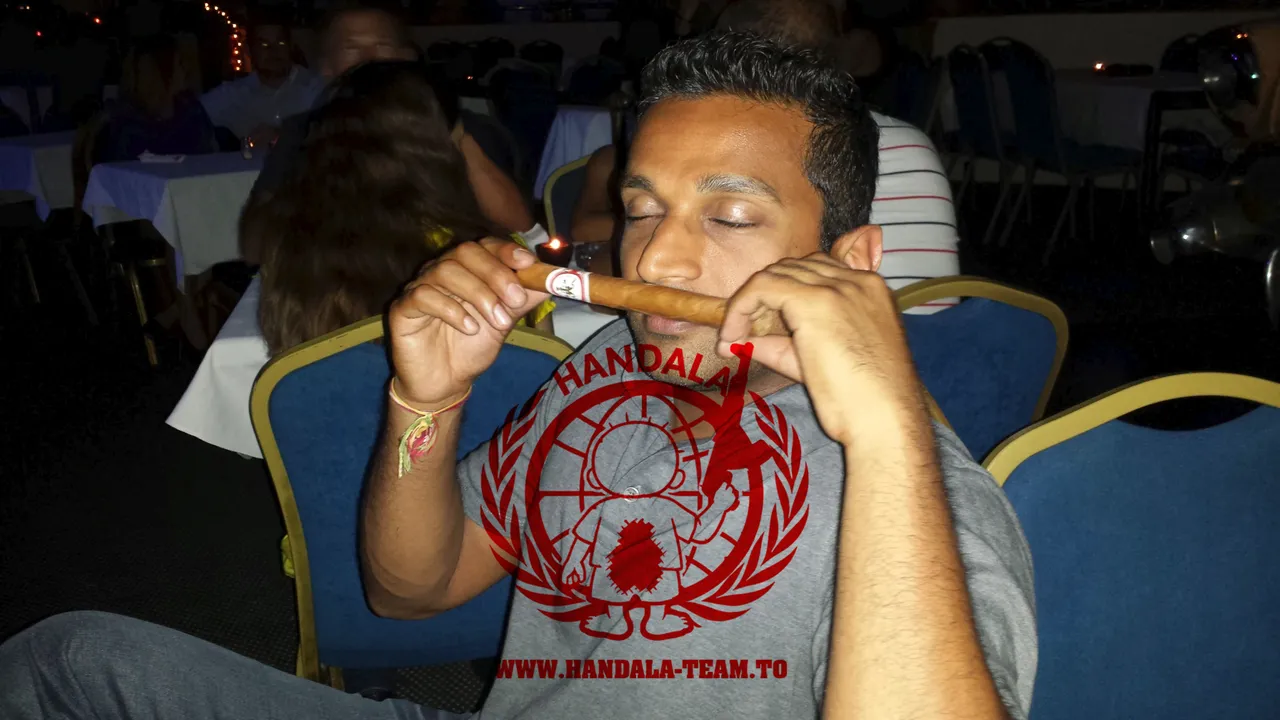 Photo of Kash Patel sniffing a cigar in Cuba. (Handala Hack Team)