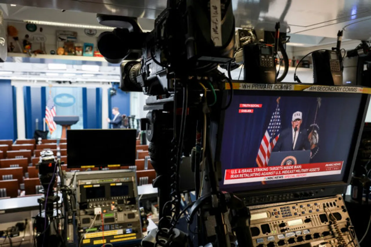 WASHINGTON, DC - FEBRUARY 28: An NBC News live feed airs a clip from U.S. President Donald Trump's Truth Social video announcement in the White House James S. Brady Press Briefing Room on February 28, 2026 in Washington, DC. U.S. President Donald Trump announced that the United States and Israel had launched an attack on Iran Saturday morning. (Photo by Anna Moneymaker/Getty Images)