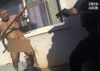 Naked Man Brings a Shovel to a Gunfight with Yuba City Police, Doesn't End Well for Him [WATCH]
