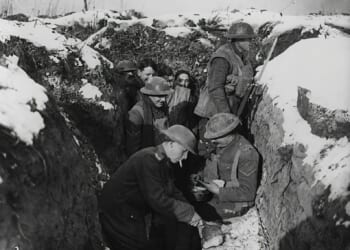 Out in no-man's land the sound and tone of 'battle' on the right is starting to shift