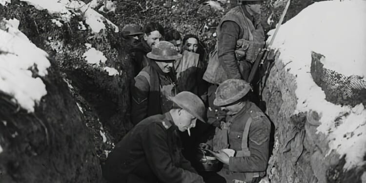 Out in no-man's land the sound and tone of 'battle' on the right is starting to shift