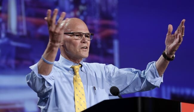 Senile Swamp Creature James Carville Begs God to Supercharge His Trump Hate – Twitchy