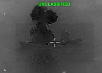 U.S. Forces Sink an Iranian Drone Carrier the Size of a WWII Aircraft Carrier [WATCH]