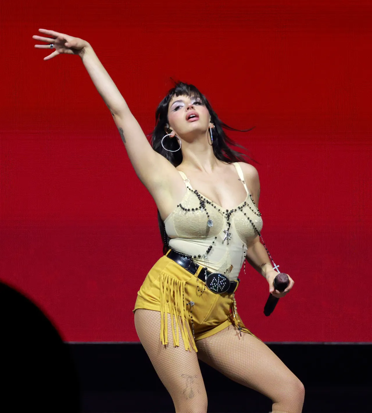 NASHVILLE, TENNESSEE - AUGUST 19: Rebecca Black performs at Bridgestone Arena on August 19, 2025 in Nashville, Tennessee. (Photo by Jason Kempin/Getty Images)