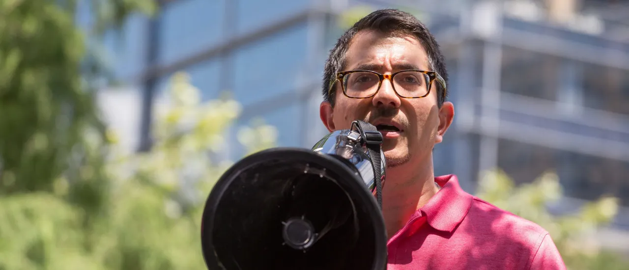 Jose Garza, Executive Director of The Workers Defense Fund speaks during #CloseTheCamps: MoveOn, United We Dream, American Friends Service Committee, and Families Belong Together led protest July 02, 2019 in Austin, Texas. (Photo by Rick Kern/Getty Images for MoveOn.org Civic Action