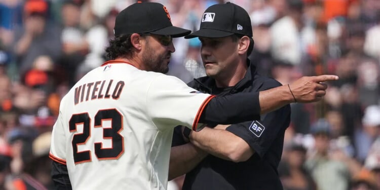 Giants’ Tony Vitello Sees His First MLB Ejection Just Before San Francisco Chokefest