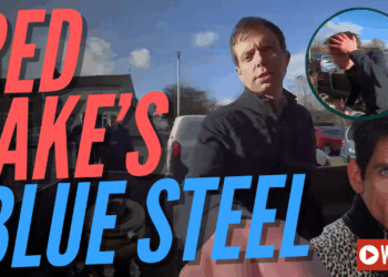 Gormless Justice Minister Styles Hair and Pouts at Constituent’s Door