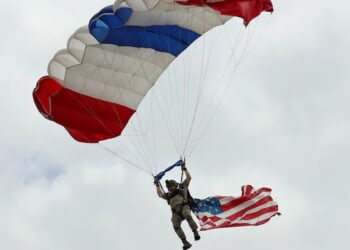 Skydiver Slams Into Scoreboard At Virginia Tech In Front Of Horrified Fans, Gets Stuck Hanging On