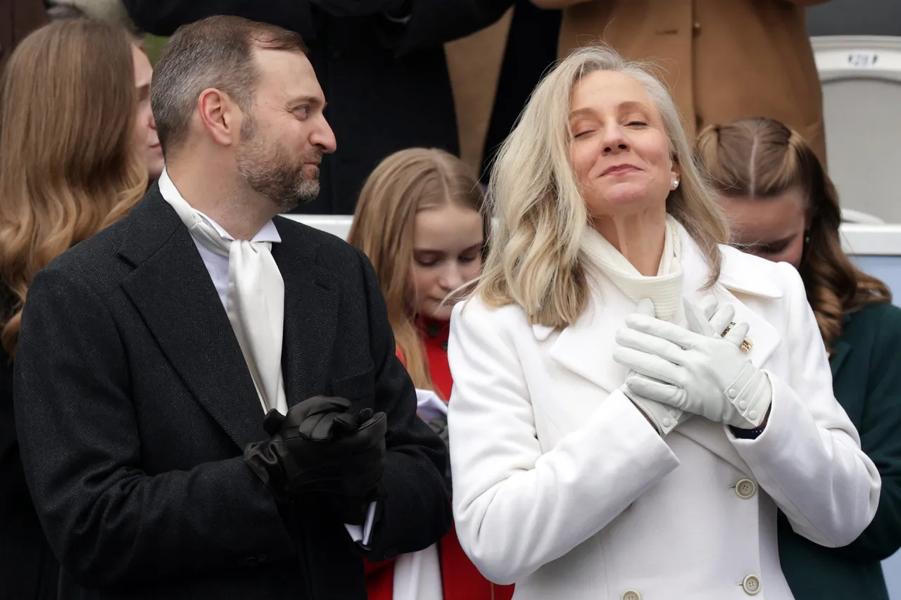 Virginia Governor Abigail Spanberger shares a moment with her husband Adam during her inauguration ceremony at the Virginia State Capitol January 17, 2026 in Richmond, Virginia. Spanberger is the first woman elected to the Commonwealth of Virginia’s highest office. (Photo by Alex Wong/Getty Images)