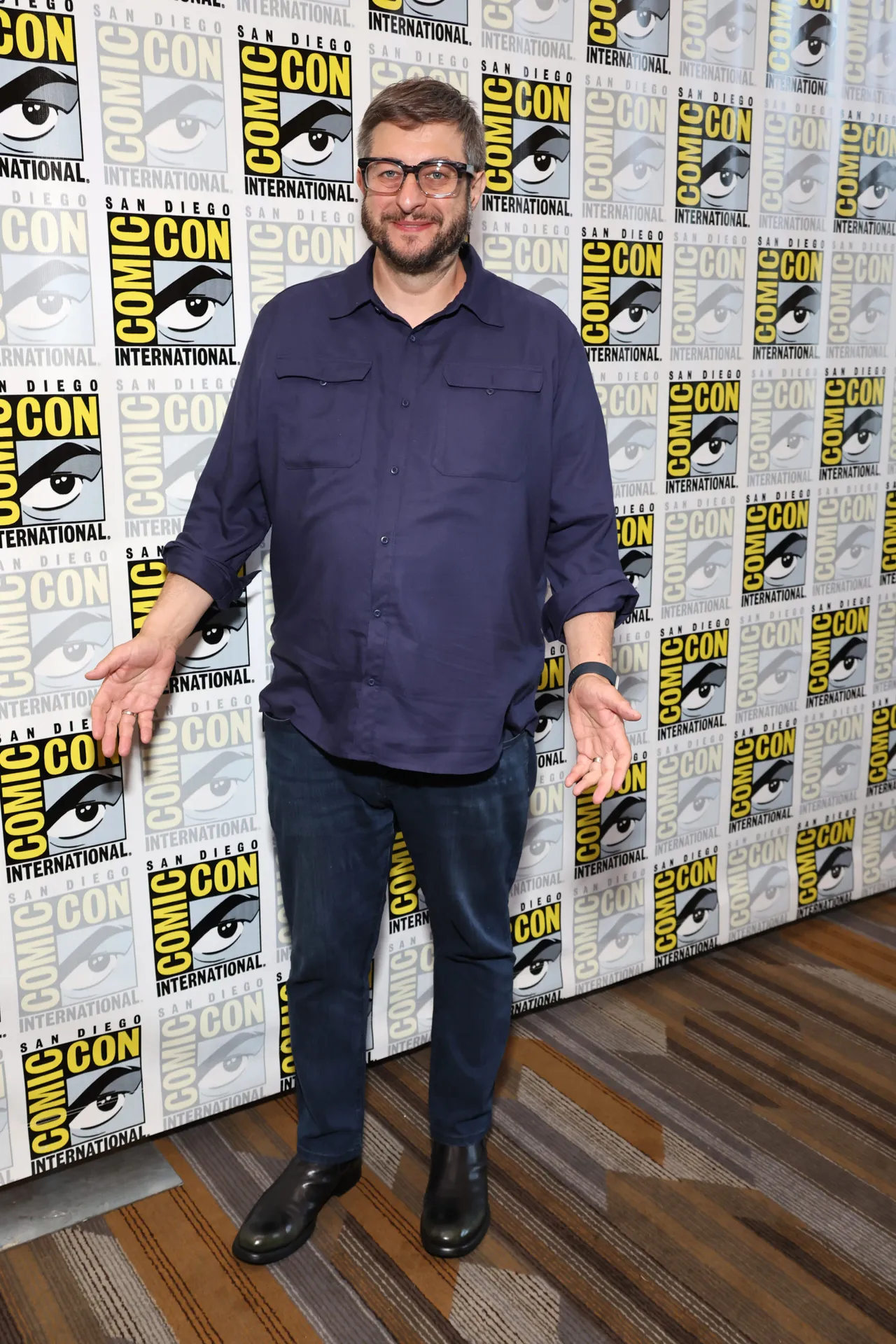 SAN DIEGO, CALIFORNIA - JULY 26: Eugene Mirman attends 2024 Comic-Con International during "Bob's Burgers" Press Line at Hilton Bayfront on July 26, 2024 in San Diego, California. (Photo by Amy Sussman/Getty Images)