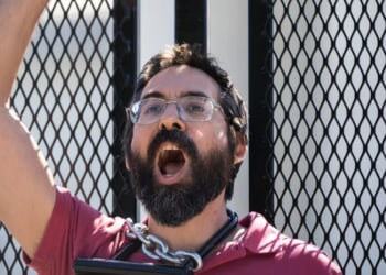 Lone Bridge Protester Guido Reichstadter Takes On War And AI